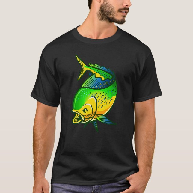 Camiseta Fanático de pescadores de Dorado Mahi Mahi (Anverso)