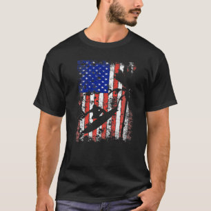 Camiseta Fanático De Surf Bandera Estadounidense Patriota S