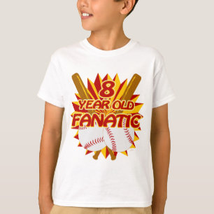 Camiseta Fanático del béisbol de 8 años