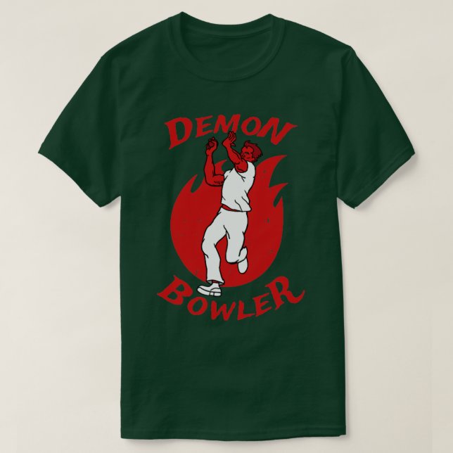 Camiseta Fanático del Demon Fast Bowl, jugador de cricket (Diseño del anverso)
