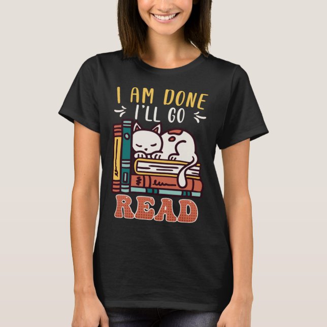 Camiseta Fanático del gato Lector de libros de gusanos de b (Anverso)