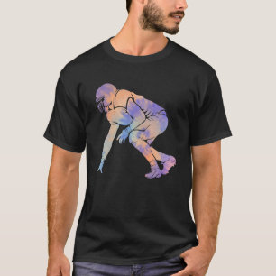Camiseta Fanático del jugador de fútbol de Lineman Tie Dye