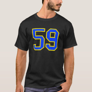 Camiseta Fanático del jugador deportivo amarillo azul númer