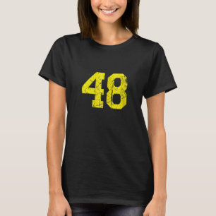 Camiseta Fanático del jugador deportivo de cosecha amarilla