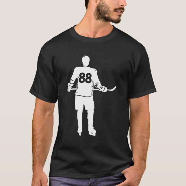 Camiseta Fanático favorito de hockey número 88 (Anverso)