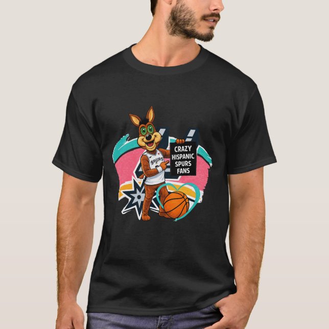Camiseta Fanático Hispano Loco de los Spurs (Anverso)