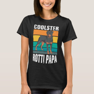 Camiseta Fanático retro Rottweiler Amantes del perro padre 
