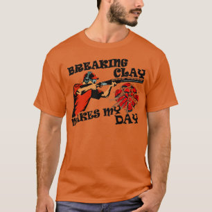 Camiseta fanáticos de trampa de pichón de arcilla