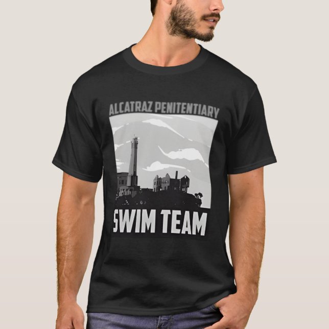Camiseta Fancy Alcatraz Penitenciary Swim Team (Anverso)