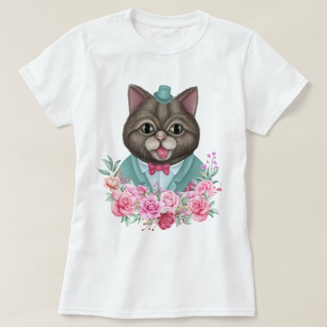 Camiseta Fancy Cat (Diseño del anverso)