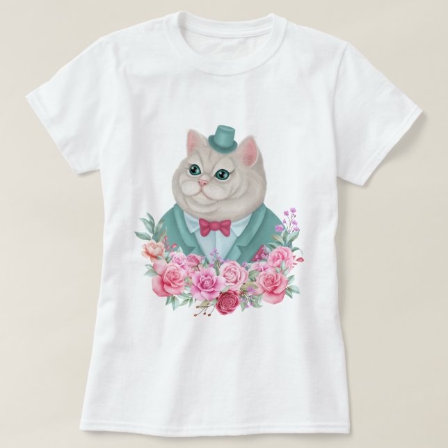 Camiseta Fancy Cat T-Shirt (Diseño del anverso)