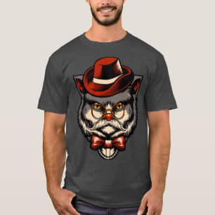 Camiseta Fancy Hipster Cat con bigote