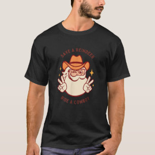 Camiseta Fancy Merry and Bright Save a Reindes Ride en una 
