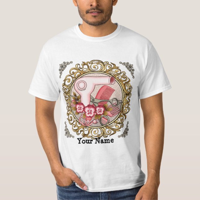Camiseta Fancy Pink Pansy Beautician T-Shirt (Anverso)