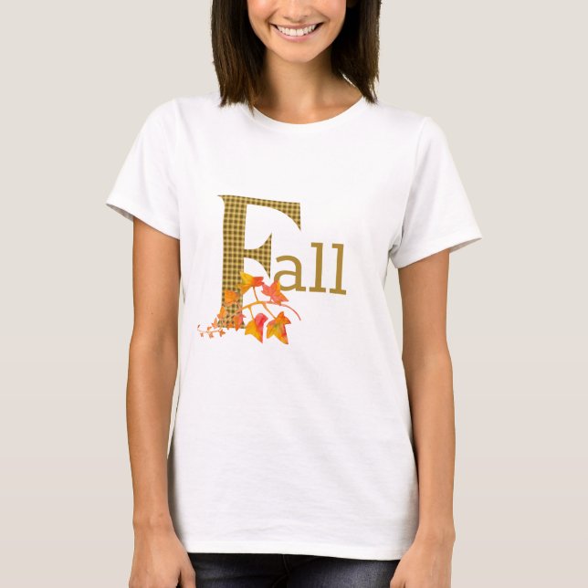 Camiseta Fancy Plough Fall Word Art (Anverso)