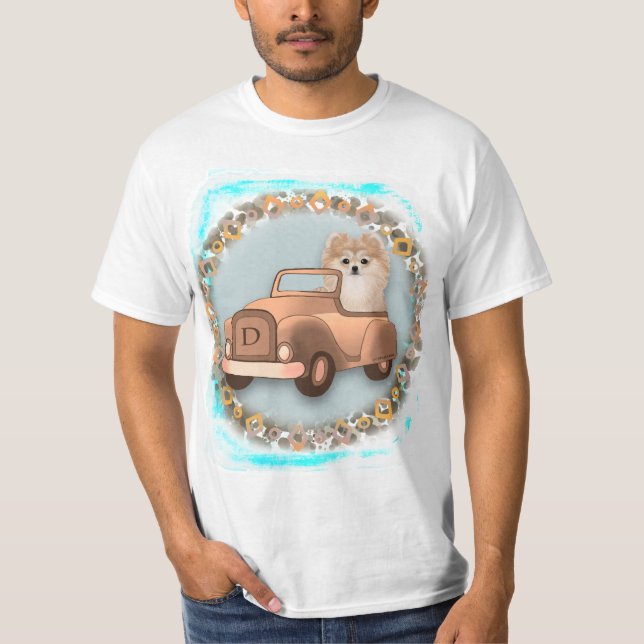 Camiseta Fancy Pomeranian Car T-Shirt (Anverso)