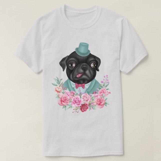 Camiseta Fancy Pug (Diseño del anverso)