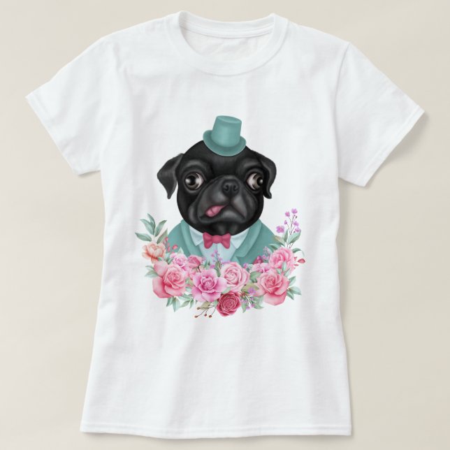 Camiseta Fancy Pug (Diseño del anverso)