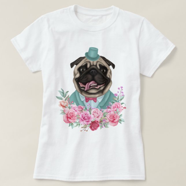 Camiseta Fancy Pug (Diseño del anverso)