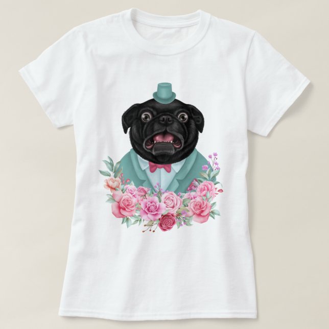 Camiseta Fancy Pug (Diseño del anverso)