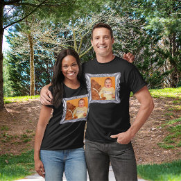 Camiseta Fancy Silver Frame Añadir Foto Aquí Unisex