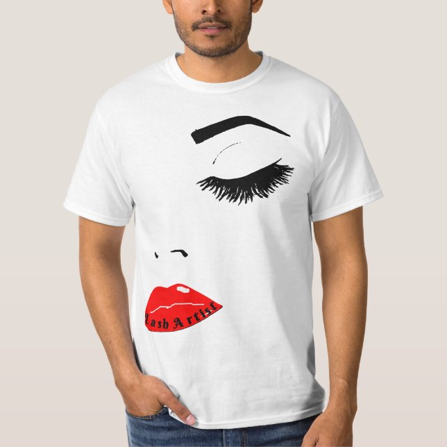 Camiseta Fancy Women's Makeup-Lash Extensions Artist Print (Anverso)