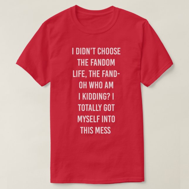 Camiseta Fandom Life (Diseño del anverso)