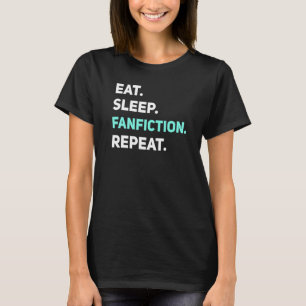 Camiseta Fanficción de sueño de comer Chiste de lectura rep