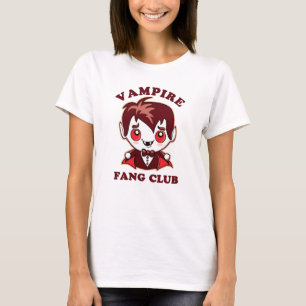 Camiseta Fang Club Pun Gracioso Y Vampiro Cute