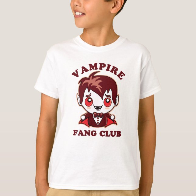 Camiseta Fang Club | Pun Gracioso Y Vampiro Cute (Anverso)