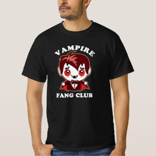Camiseta Fang Club   Pun Gracioso Y Vampiro Cute