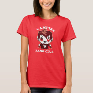 Camiseta Fang Club Pun Gracioso Y Vampiro Cute