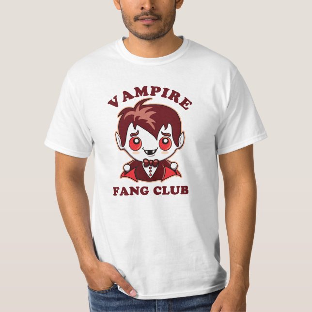 Camiseta Fang Club | Pun Gracioso Y Vampiro Cute (Anverso)
