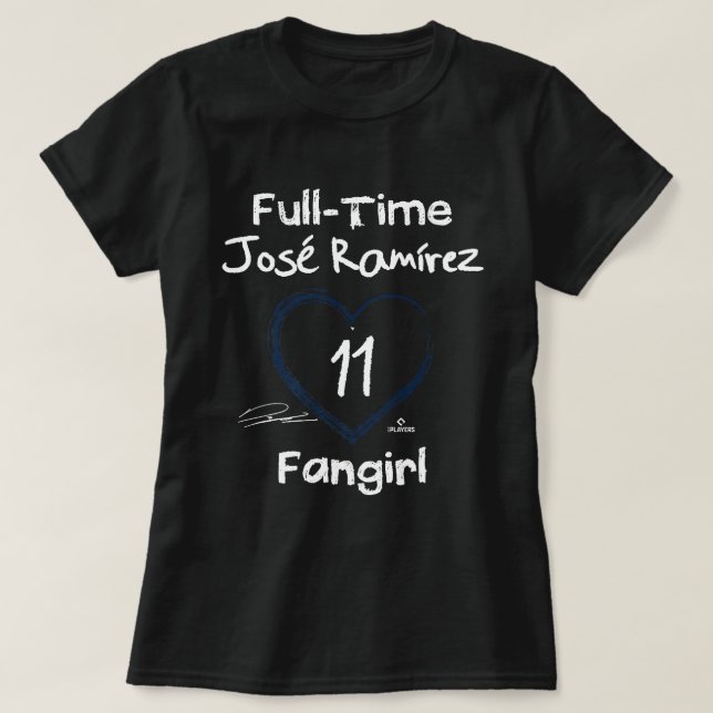 Camiseta Fangirl a tiempo completo José Ramirez Cleveland M (Diseño del anverso)