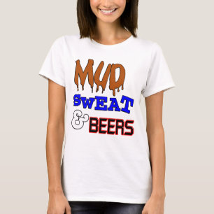 Camiseta Fango, sudor y diseño divertido de las cervezas
