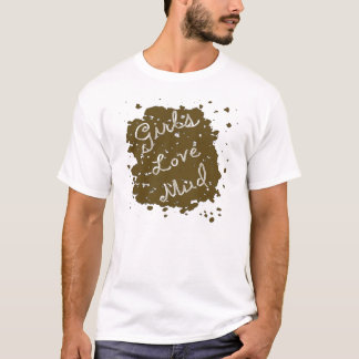 Camiseta fangosa del fango del amor de los chicas