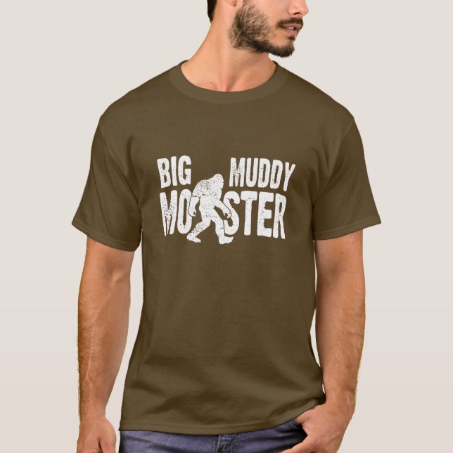 Camiseta fangosa grande del monstruo (Anverso)