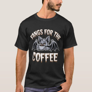 Camiseta Fangs espeluznantes de Halloween para la Cafetería