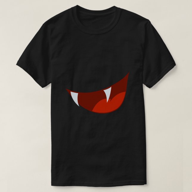 Camiseta Fangs Halloween (Diseño del anverso)