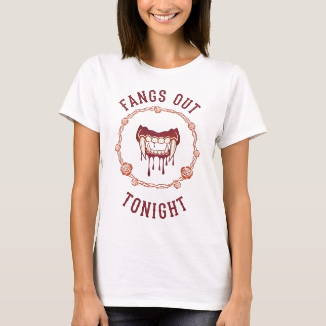 Camiseta Fangs Out Tonight  (Anverso)
