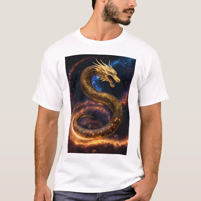 Camiseta Fanión de los mundos celestiales serpenteantes (Anverso)
