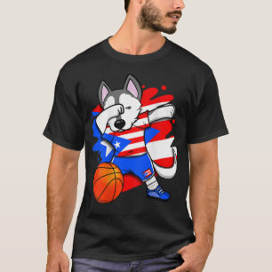 Camiseta Fans de baloncesto de Dabbing Husky Puerto Rico Je