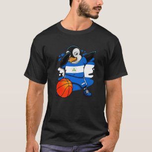 Camiseta Fans de baloncesto de Dabbing Penguin Nicaragua Je
