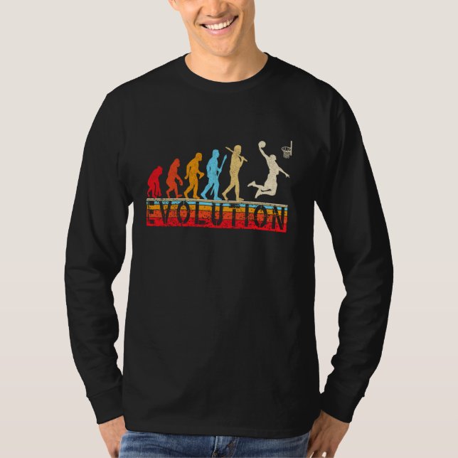 Camiseta Fans de Baloncesto de la Evolución Retro (Anverso)