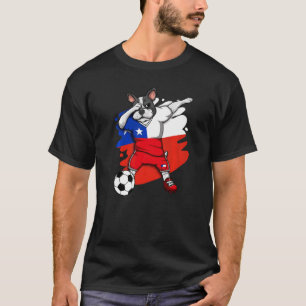 Camiseta Fans de Fútbol de Chile Dabbing French Bulldog Fo 
