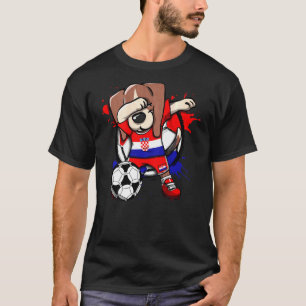 Camiseta Fans de fútbol de Croacia de Beagle Dabbing