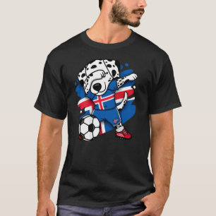 Camiseta Fans de Fútbol de Islandia Dabbing Dalmatian