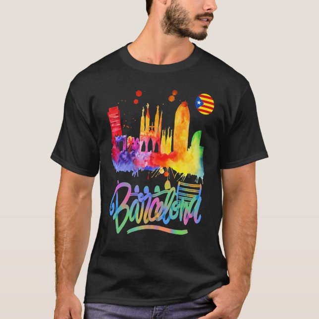 Camiseta Fans de Guay del Barcelona City Skyline Soccer Spo (Anverso)