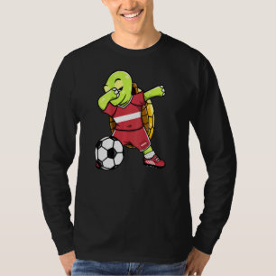 Camiseta Fans de Letonia de fútbol de Tortuga Dabbing Latvi