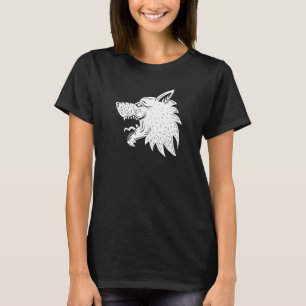 Camiseta Fans de Lobo de Perro Norse Wolf Head Papercut Pat